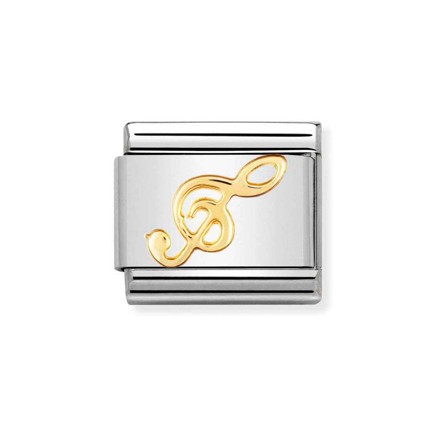 Nomination Classic 18ct Treble Clef Musical Note Charm