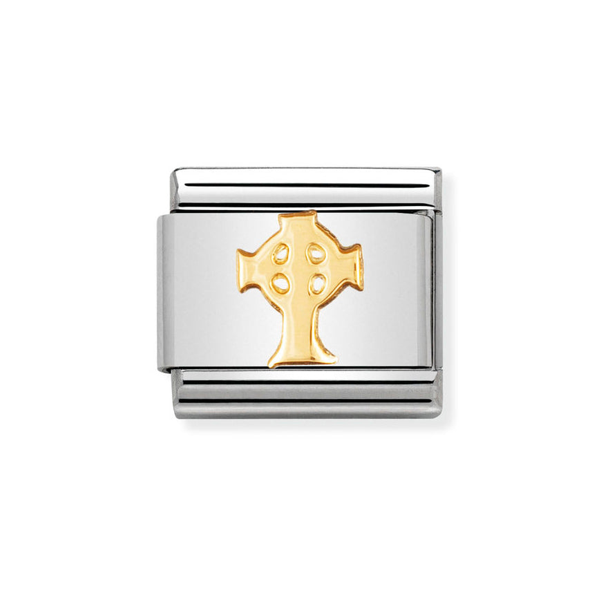 Nomination Composable Classic 18ct Gold Celtic Cross Charm