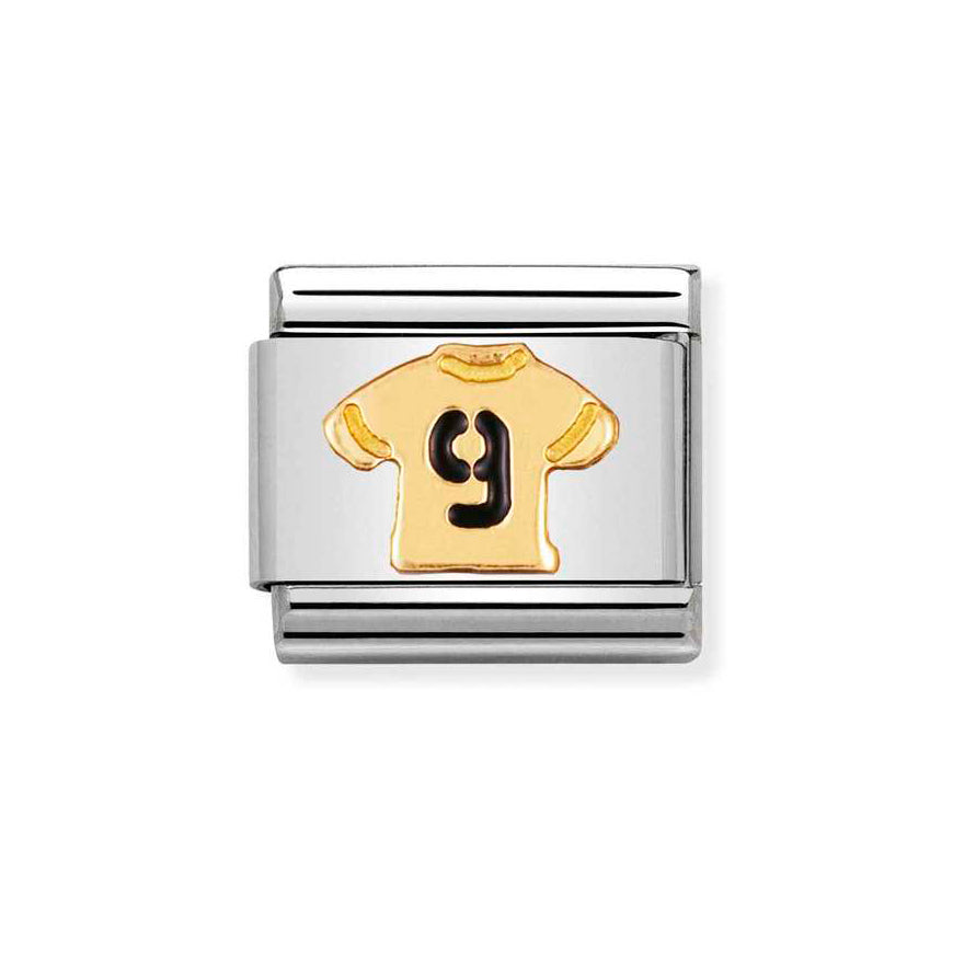 Nomination Gold Composable Classic No. 9 Shirt Charm