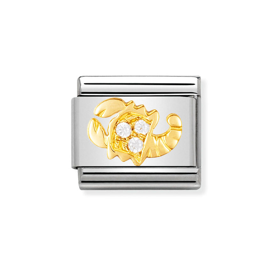 Nomination 18k Gold Classic Scorpia Cubic Zirconia Charm