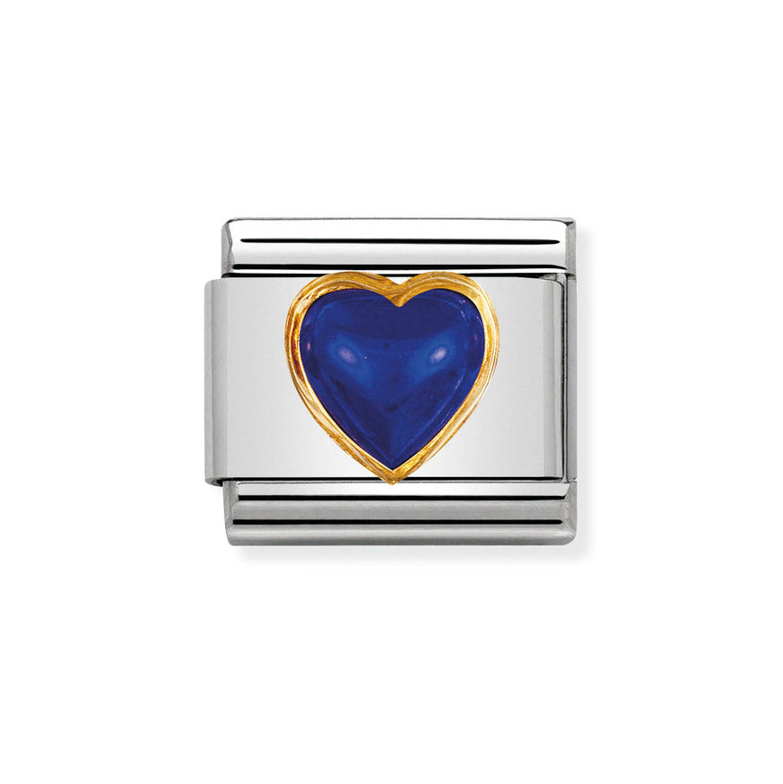 Nomination Classic Heart with Lapis Lazuli Charm