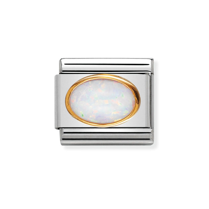 Nomination Two Tone Classic Opal Charm