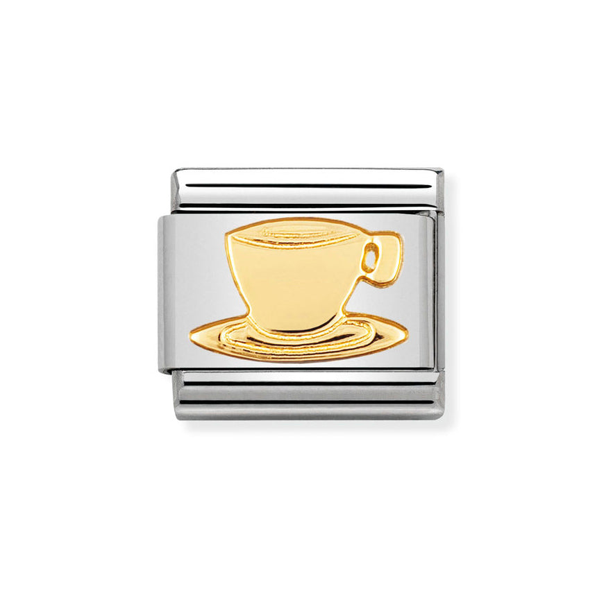 Nomination Gold Composable Classic Coffee Cup Charm