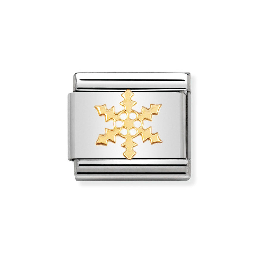 Nomination Classic Gold Snowflake Charm