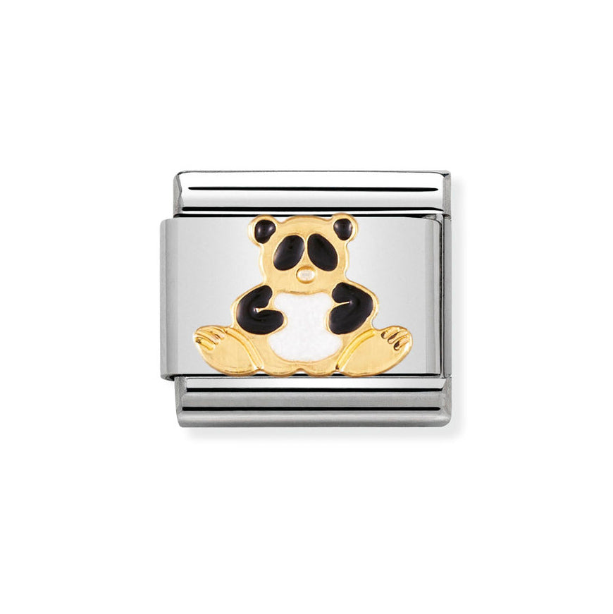 Nomination Classic Two Tone and Enamel Panda Charm