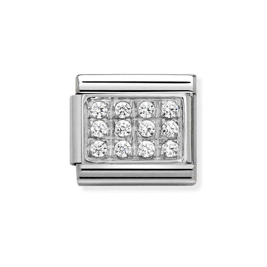 Nomination Silver Clear CZ Pave Classic Charm