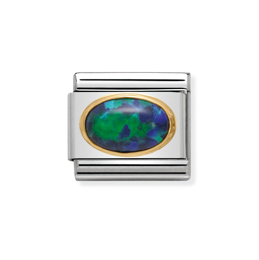 Nomination Composable Green Opal Oval Stone Charm