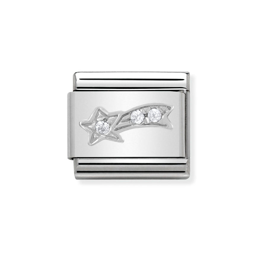 Nomination Classic Silver White Comet Charm