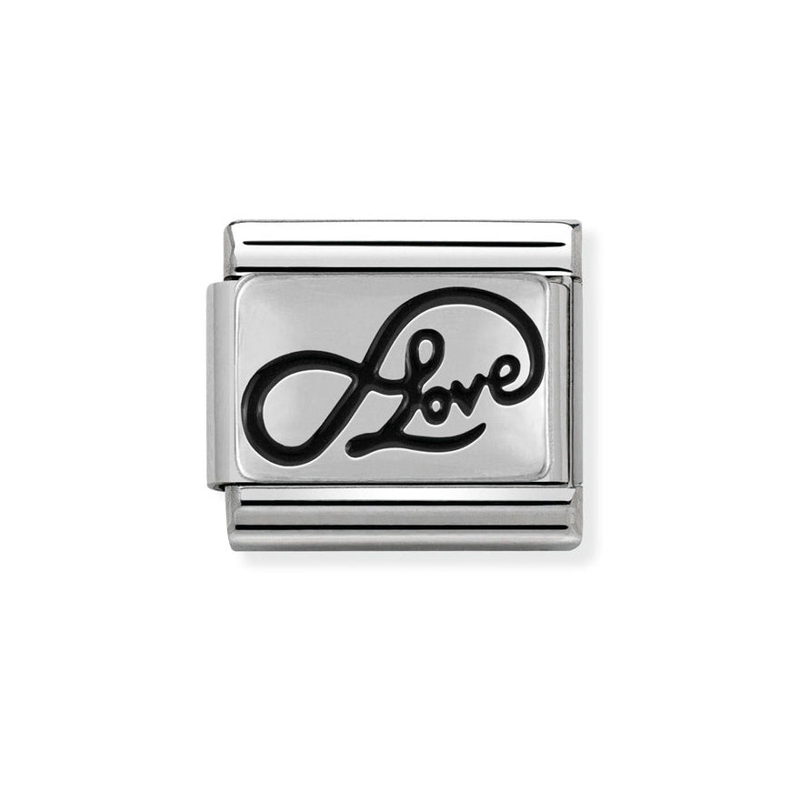 Nomination Silver Composable Classic Infinity Love Writing Charm