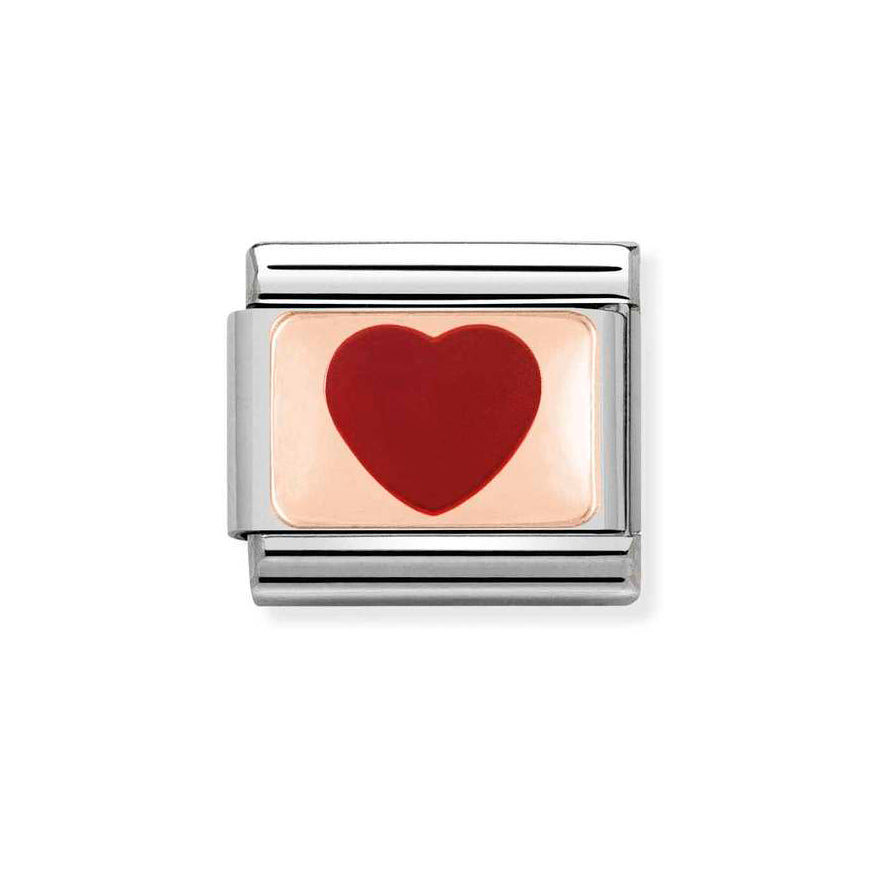 Nomination Rose Gold Composable Classic Red Heart Charm