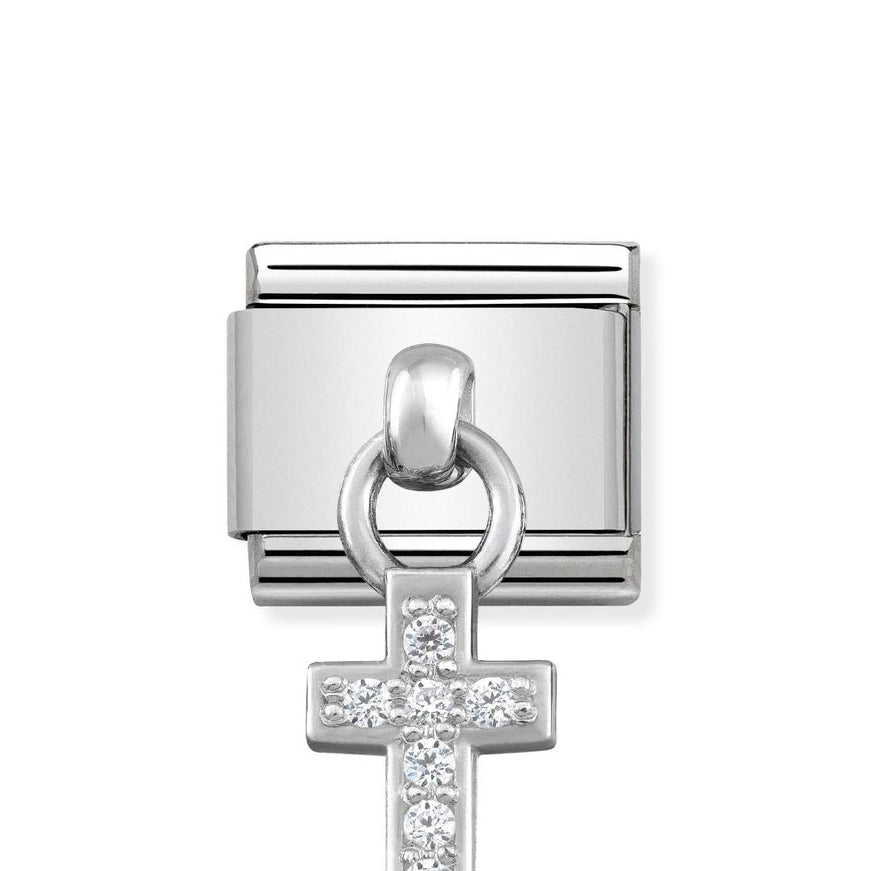 Nomination Classic CZ Cross Pendant Charm