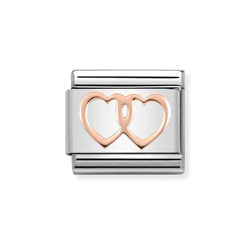Nomination Classic Rose Gold Double Heart