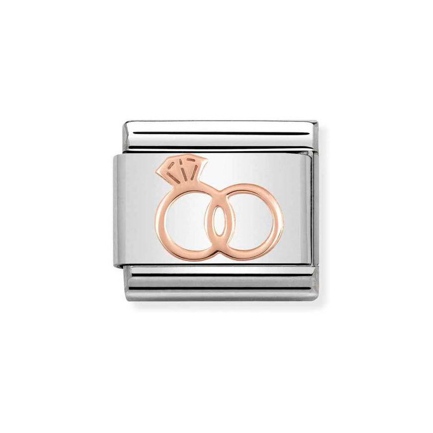 Nomination Classic Rose Gold Wedding Rings Charm