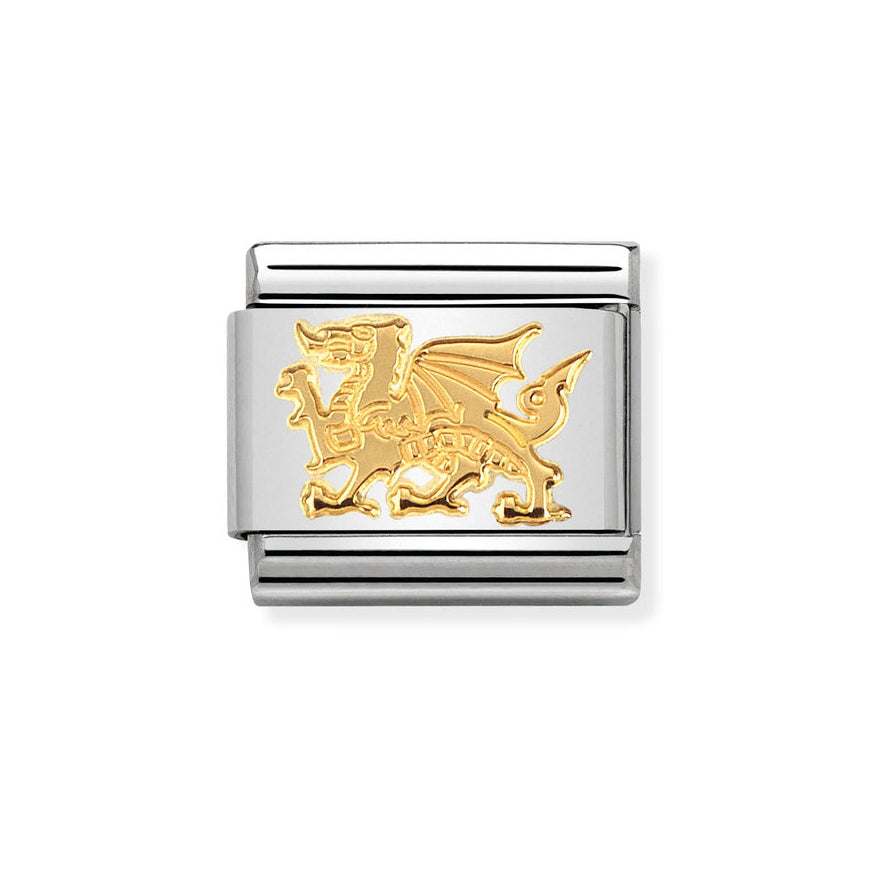 Nomination Classic Gold Welsh Dragon Charm