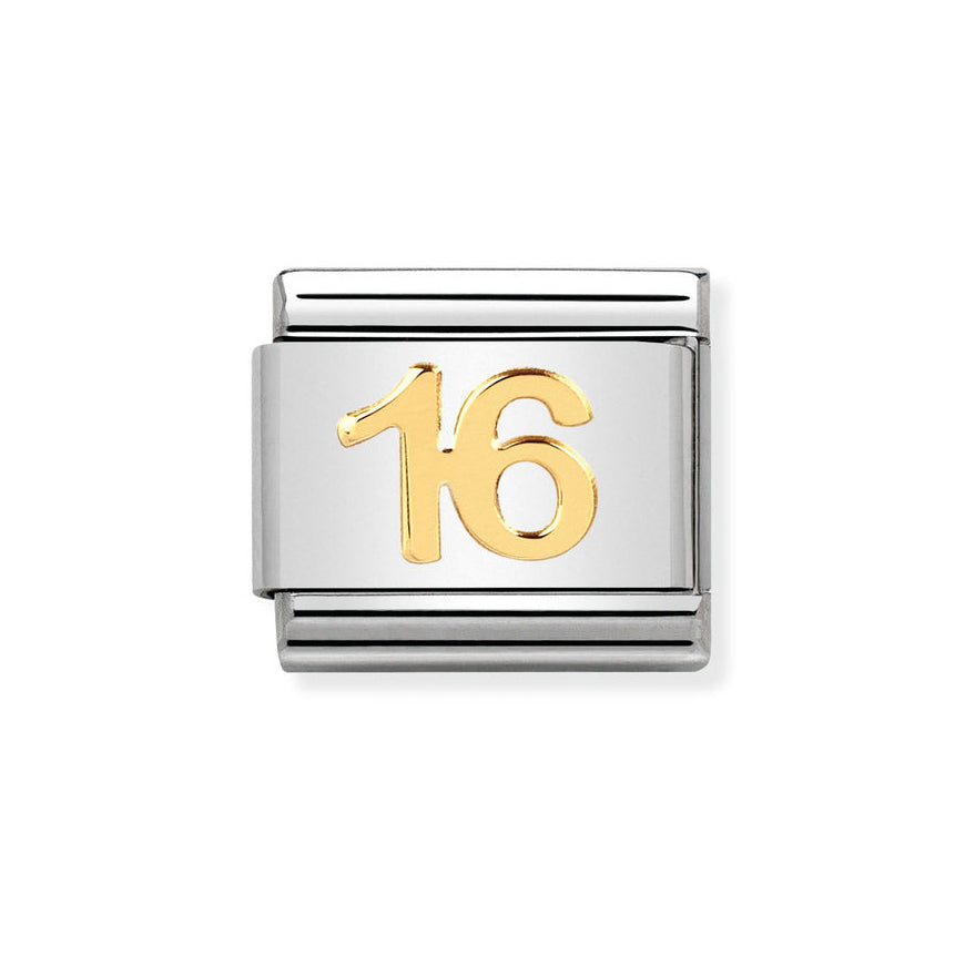 Nomination Classic Gold Number 16 Charm