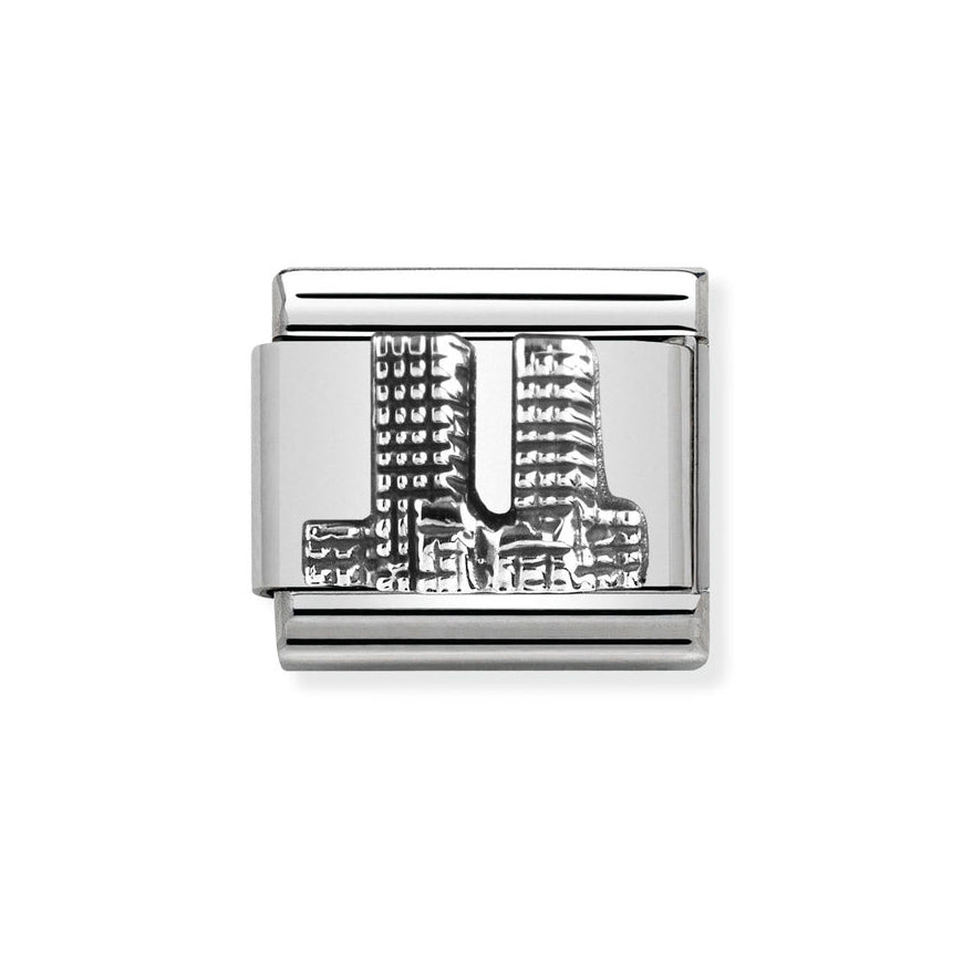 Nomination Classic Twin Towers Silver Charm