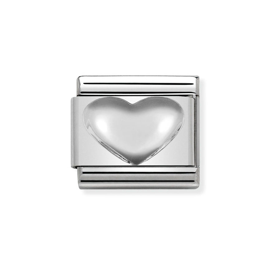 Nomination Classic Raised Silver Heart Charm