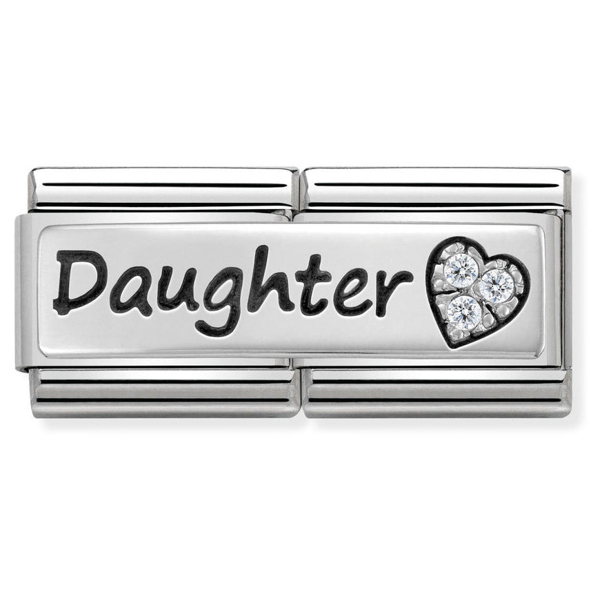 Nomination Classic Double Silver Daughter Charm