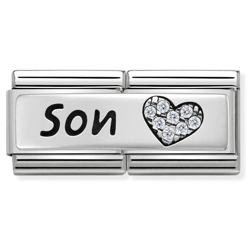 Nomination Classic Double Silver Son Charm