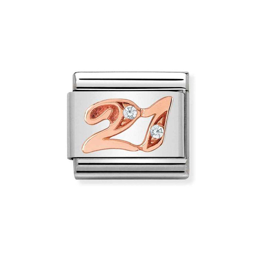 Nomination Rose Gold Composable Classic Number 21 Charm