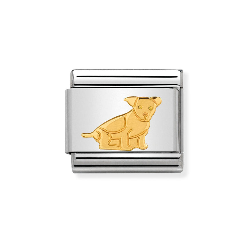 Nomination 18k Gold Classic Sitting Dog Charm