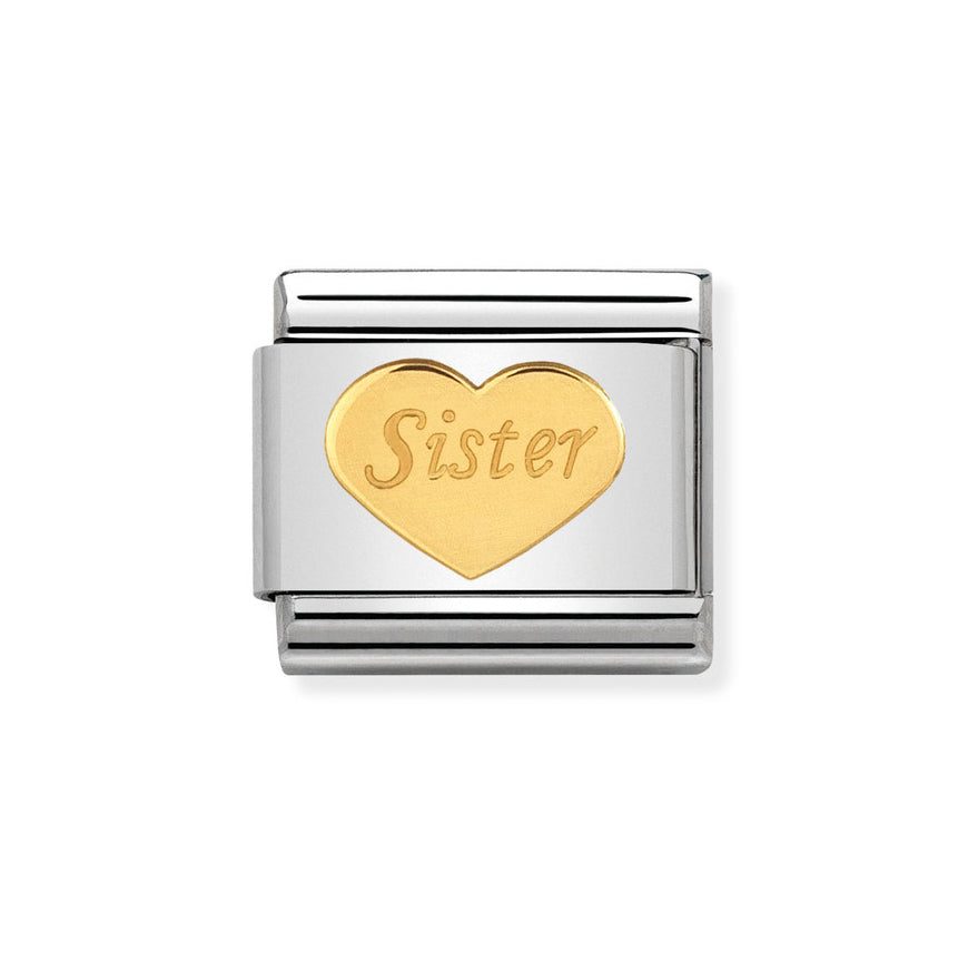 Nomination 18k Gold Classic Sister Heart Charm