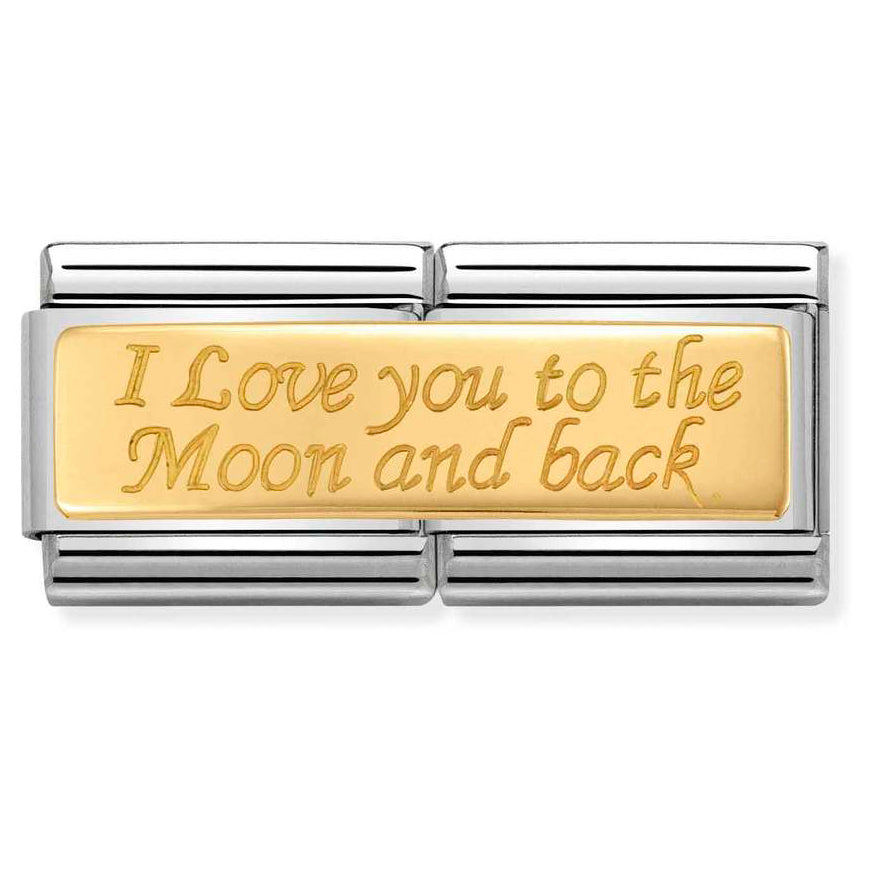 Nomination Composable 18ct Gold I Love you to the Moon and Back Charm