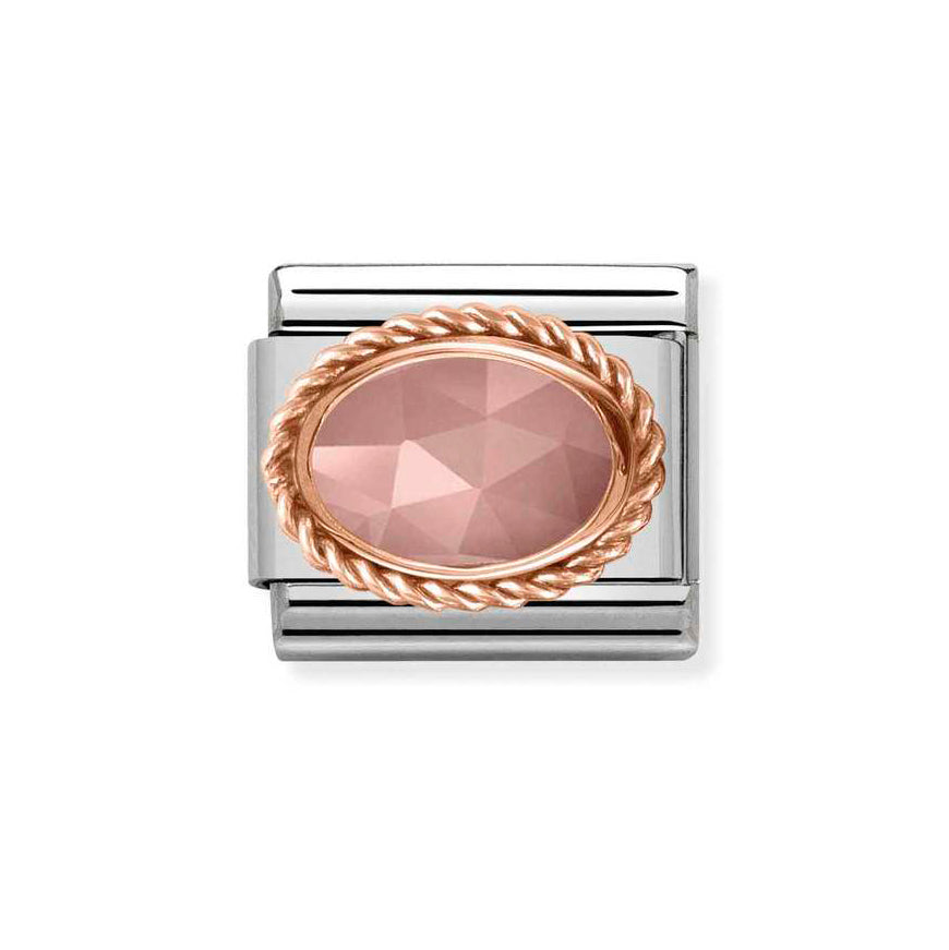 Nomination Classic Rose Gold Apricot Chalcedony Charm