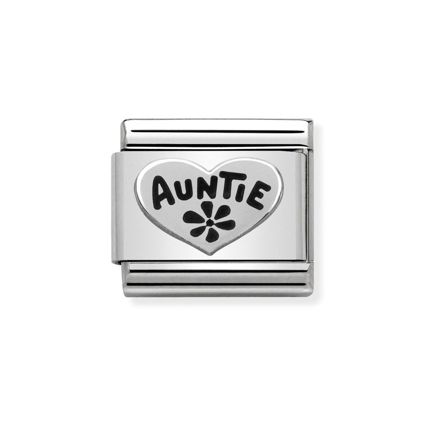 Nomination Classic Silver Auntie Heart Charm