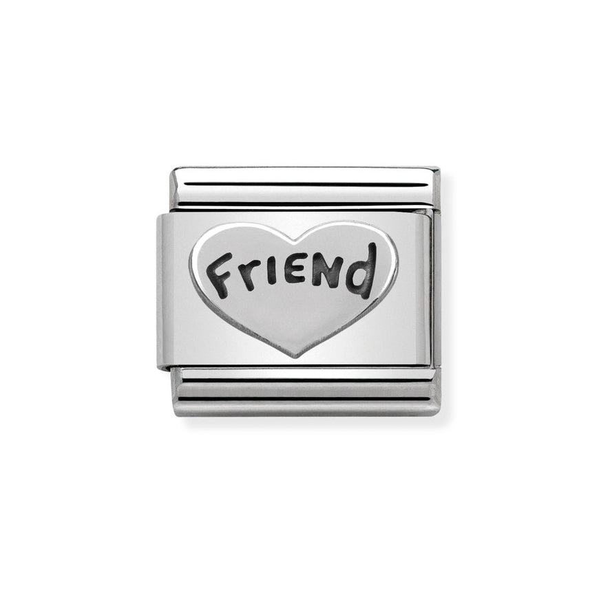 Nomination Classic Silver Friend in Heart Charm