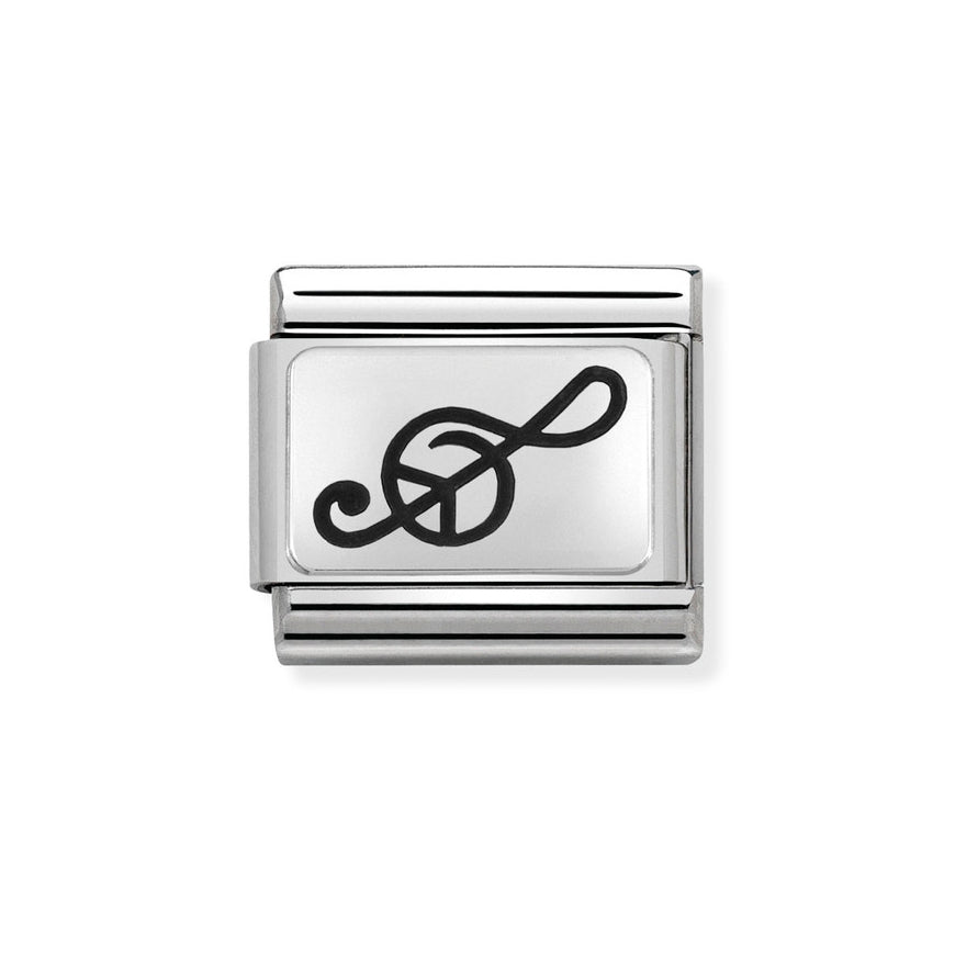 Nomination Classic Treble Clef In Silver Charm