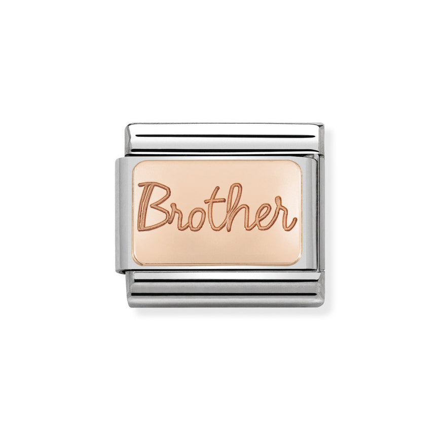 Nomination Classic Rose Gold Plated Brother Charm