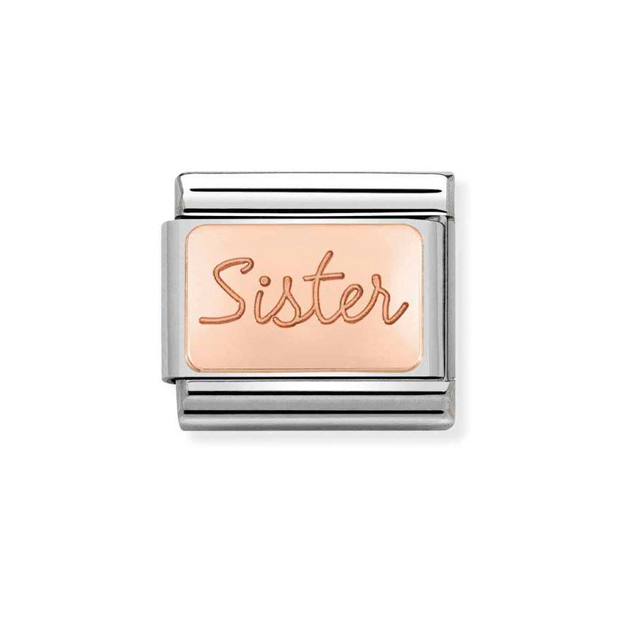 Nomination Classic Rose Gold Plated Sister Charm