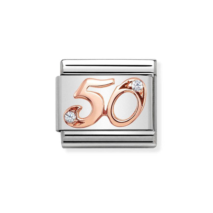 Nomination Rose Gold Composable Classic Number 50 Charm