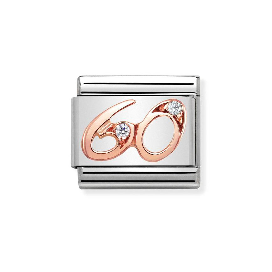 Nomination Rose Gold Composable Classic Number 60 Charm