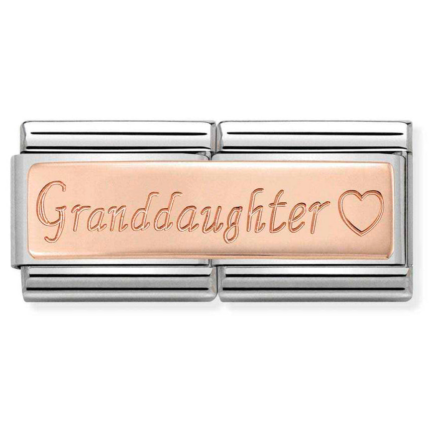 Nomination Classic Double Rose Gold Granddaughter Charm