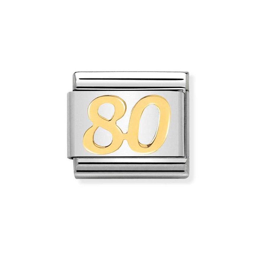 Nomination Classic Gold Number 80 Charm