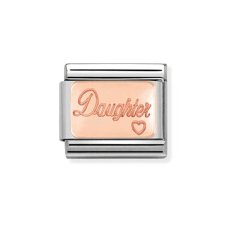 Nomination Classic Rose Gold Daughter Plate Charm