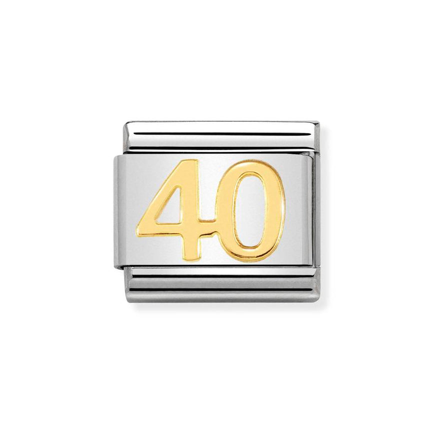 Nomination Classic Gold Number 40 Charm