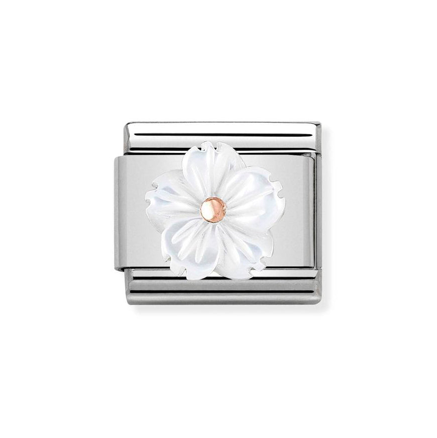 Nomination Classic Rose Gold Mother of Pearl Flower Charm