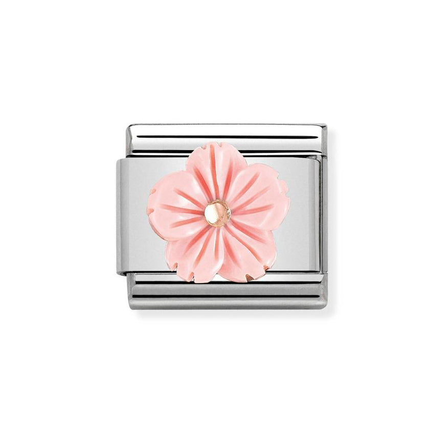 Nomination Classic Coral Rose Flower Charm