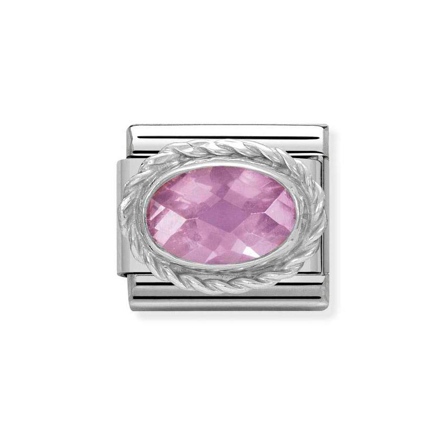 Nomination Orante Pink Oval Stone Charm