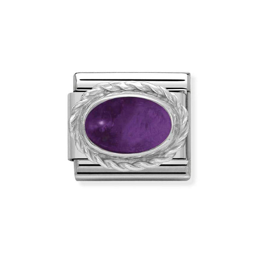 Nomination Silver & Amethyst February Birthstone Charm