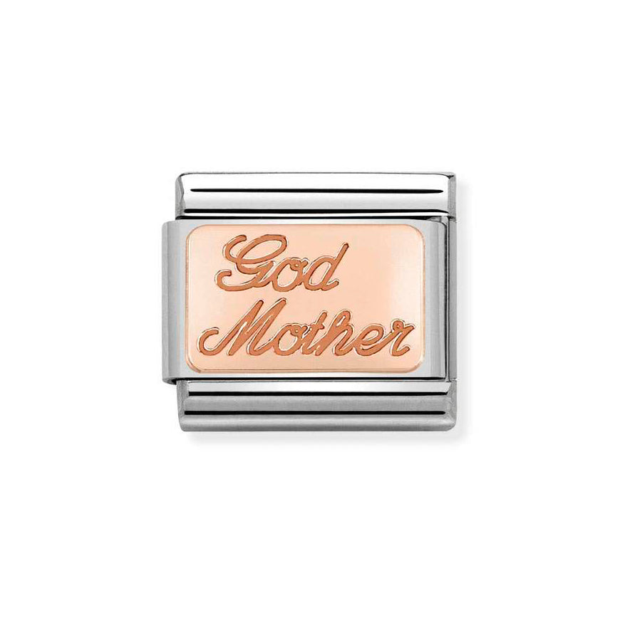 Nomination Rose Gold Composable Classic God Mother Plate Charm