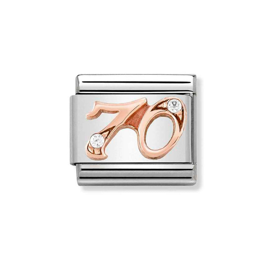 Nomination Rose Gold Composable Classic Number 70 Charm