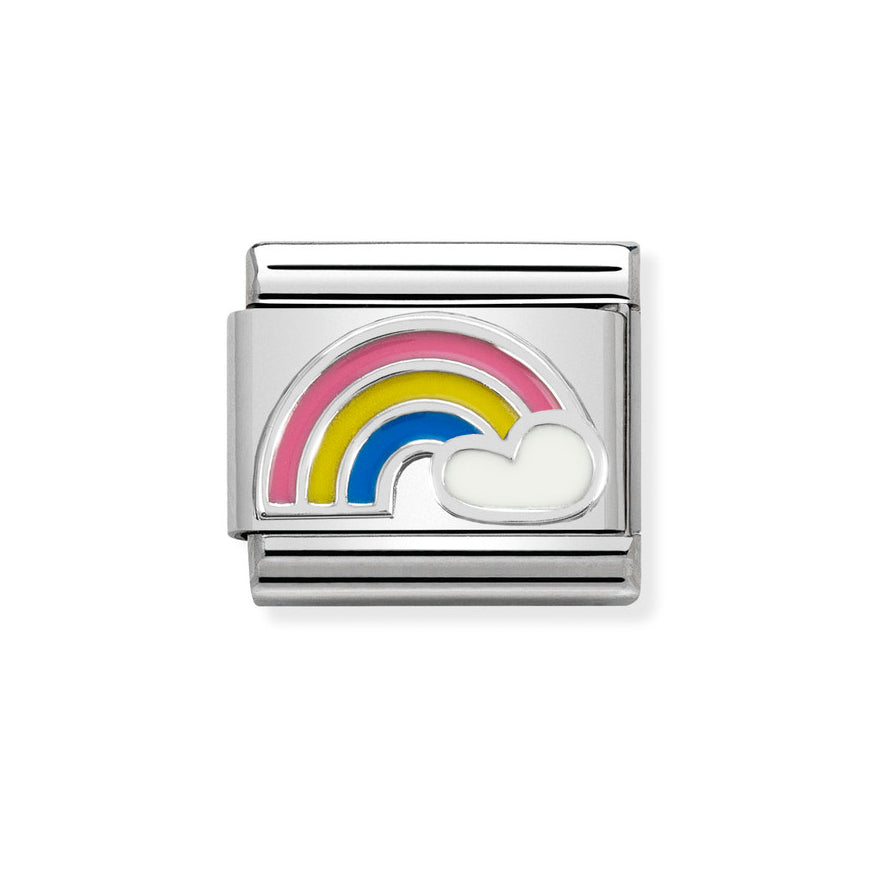 Nomination Classic Silver Rainbow Charm