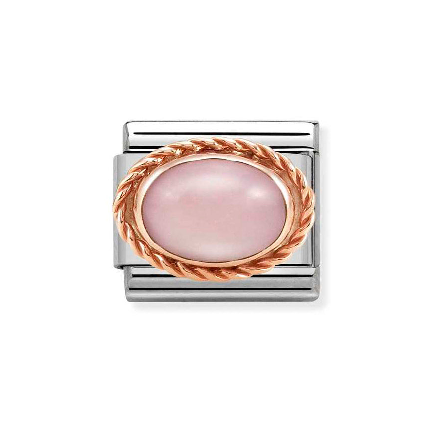 Nomination Rose Gold Composable Classic Pink Opal Oval Charm