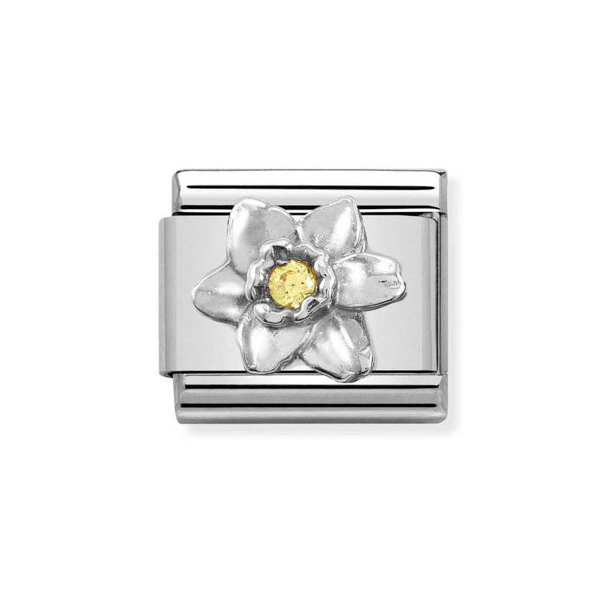 Nomination Classic Silver Daffodil Charm