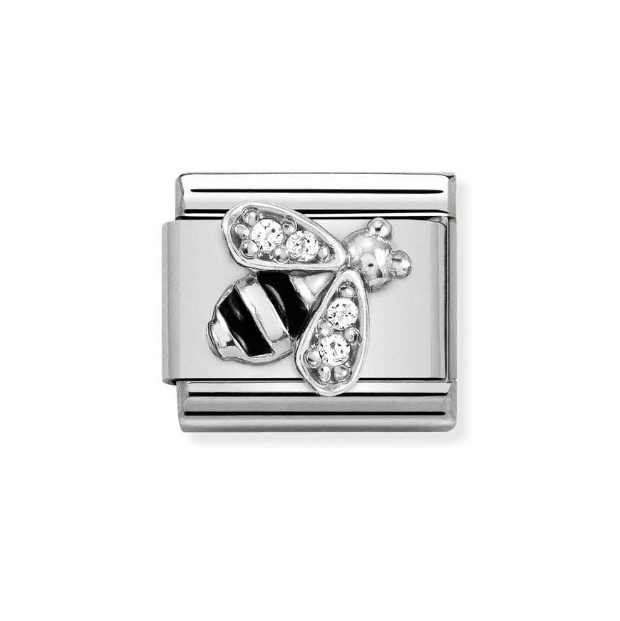 Nomination Classic Silver Bumblebee and CZ Charm