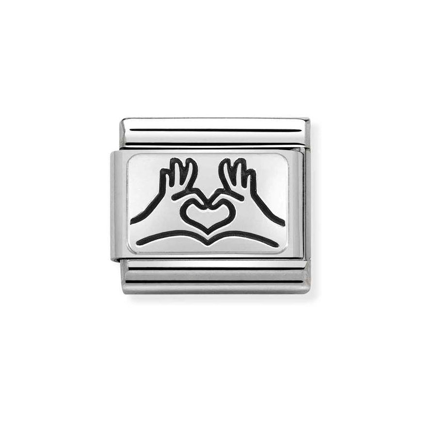 Nomination Silver Hands To Hearts Charm